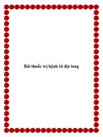 Bài thuốc trị bệnh từ địa long doc