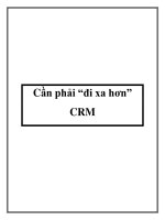 Cần phải “đi xa hơn” CRM pdf