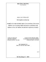 Nghiên cứu một số điều kiện cần (cơ sở hạ tầng giao thông vận tải, hoạt động hải quan, logictic; hệ thống cung cấp thông tin) để đẩy mạnh xuất kh