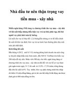 Nhà đầu tư nên thận trọng vay tiền mua - xây nhà docx