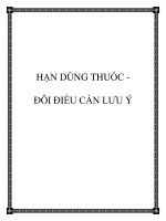 HẠN DÙNG THUỐC ÐÔI ÐIỀU CẦN LƯU Ý docx