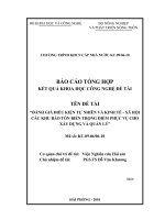 Đánh giá điều kiện tự nhiên và kinh tế  xã hội các khu bảo tồn biển trong điểm phục vụ cho xây dựng và quản lý