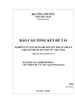Nghiên cứu xây dựng bộ mẫu kỹ thuật cho sản phẩm áo vest nữ việt nam (dành cho phụ nữ độ tuổi 35 55 tuôi)