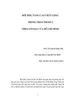 Đổi mới nâng cao chất lượng phong trào thi đua theo lời dạy của Hồ Chí Minh