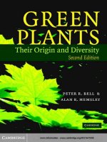 green plants their origin and diversity - peter r. bell, alan r. hemsley