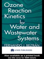 ozone reaction kinetics for water and wastewater systems