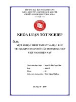 Khóa luận tốt nghiệp một số đặc điểm tâm lý và đạo đức trong kinh doanh ở các doanh nghiệp việt nam hiện nay