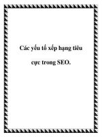 Các yếu tố xếp hạng tiêu cực trong SEO. pptx