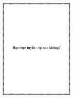 Học trực tuyến - tại sao không? docx