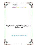 Sáng kiến kinh nghiêm “Phương pháp giải bài toán mạch đèn”