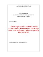 Thâm hụt ngân sách nhà nước và thâm hụt tài khoản vãng lai ở việt nam. Thâm hụt kép hay bộ đôi đối nghịch?