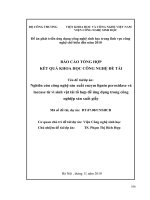 Nghiên cứu công nghệ sản xuất enzym lignin peroxidase và laccase từ vi sinh vật tổ hợp để ứng dụng trong công nghiệp sản xuất giấy