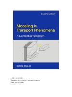 modeling in transport phenomena, second edition a conceptual approach