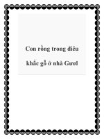 Con rồng trong điêu khắc gỗ ở nhà Gươl pot
