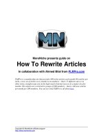 how to rewrite articles