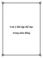 Lưu ý khi tập thể dục trong mùa đông doc