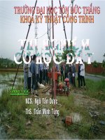 BÀI GIẢNG THÍ NGHIỆM HIỆN TRƯỜNG - CHUYÊN NGHÀNH CẦU ĐƯỜNG BỘ