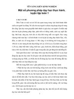 một số phương pháp dạy học thực hành, luyện tập toán 1