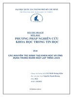 tiểu luận các nguyên tắc sáng tạo khoa học và ứng dụng trong ngôn ngữ lập trình java