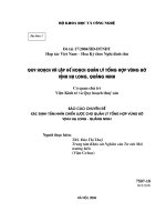 Quy hoạch và lập kế hoạch quản lý tổng hợp vùng bờ vịnh hạ long, quảng ninh  xác định tầm nhìn chiến lược cho quản lý vùng bờ vịnh hạ long