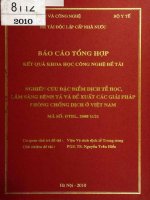 Nghiên cứu đặc điểm dịch tễ học, lâm sàng bệnh tả và đề xuất các giải pháp phòng chống dịch ở việt nam