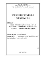 nghiên cứu trồng rừng hỗn giao một số loại cây nguyên liệu giấy nhằm nâng cao năng suất và chất lượng rừng chồng