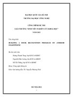 BUILDING A BOOK RECOGNITION PROGRAM ON ANDROID SMARTPHONE