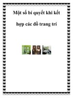 Một số bí quyết khi kết hợp các đồ trang trí potx