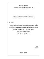 Nghiên cứu công nghệ chiết tách concret trầm hương từ cây dó aquilaria spp  bằng CO2 siêu tới hạn phục vụ xuất khẩu