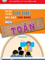BỘ ĐỀ THI THỬ ĐẠI HỌC, CAO ĐẲNG MÔN TOÁN