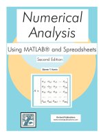 matlab books - numerical analysis with spreadsheets - steven t. karris