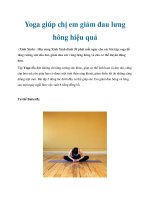 Yoga giúp chị em giảm đau lưng hông hiệu quả pdf