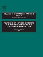 RELATIONSHIP BETWEEN EXPORTERS AND THEIR FOREIGN SALES AND MARKETING INTERMEDIARIES