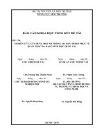 Nghiên cứu xây dựng một số thông số, quy trình phục vụ quan trắc đa dạng sinh học quốc gia