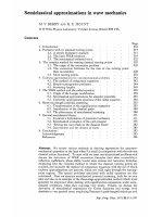 berry m.v., mount k.e. semiclassical approximations in wave mechanics 