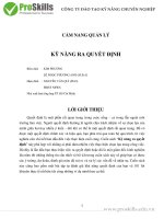 Kỷ năng ra quyết định