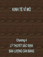 Bài giảng kinh tế vĩ mô - Chương Lý thuyết xác định sản lượng cân bằng