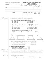 Đề thi giữa kỳ I môn Toán lớp 4 năm 2011-2012 docx