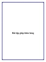 Bài tập giúp khỏe lưng pot