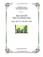 QUẢN LÝ CHI TIÊU CÔNG