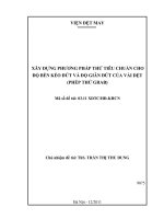 Xây dựng phương pháp thử tiêu chuẩn cho độ bền kéo đứt và độ giãn đứt của vải dệt (phép thử grab)