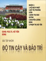 Bài thuyết trình về Độ tin cậy và bảo trì