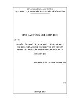 nghiên cứu cơ sở lý luận, thực tiễn và đề xuất các tiêu chí xác định các khu vực đất chuyên trồng lúa nước cần phải bảo vệ nghiêm ngặt