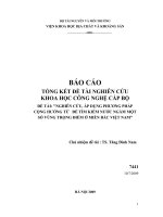 Nghiên cứu, áp dụng phương pháp cộng hưởng từ để tìm kiếm nước ngầm một số vùng trọng điểm ở miền bắc việt nam