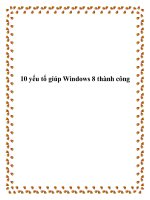 10 yếu tố giúp Windows 8 thành công pot
