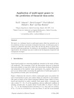 application of multi-agent games to the prediction of financial time-series
