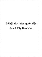 Lễ hội xây tháp người độc đáo ở Tây Ban Nha docx