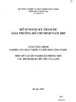 một số vacxin vi khuẩn trong phòng trừ các bệnh dịch chủ yếu của lợn