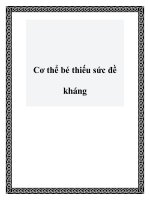 Cơ thể bé thiếu sức đề kháng doc