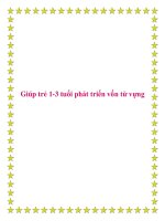 Giúp trẻ 1-3 tuổi phát triển vốn từ vựng. pot